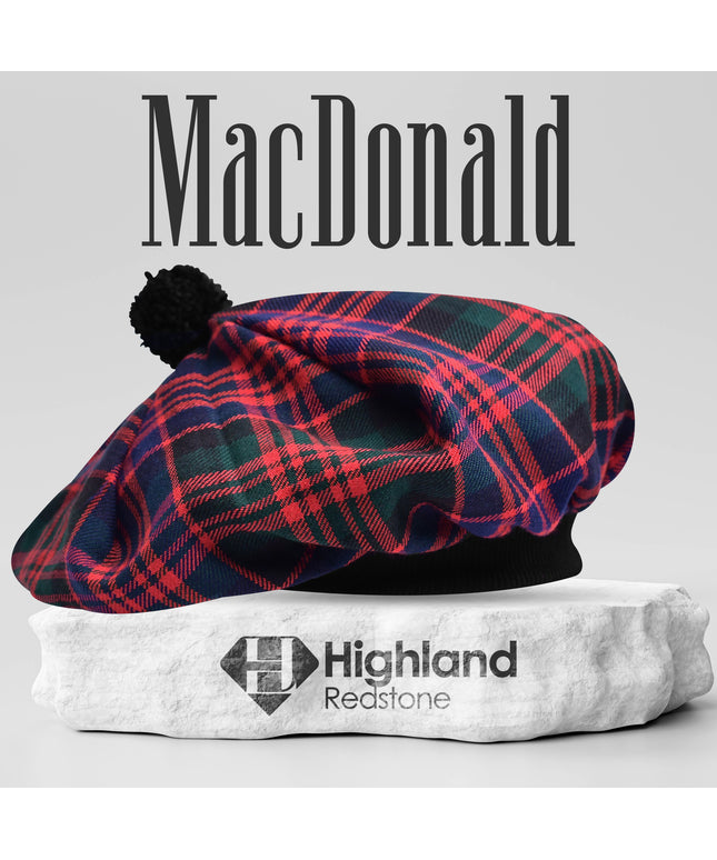 Tam O'Shanter Hat with Pompom | MacDonald Tartan