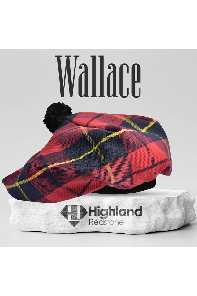 Traditional Tam O'Shanter Hat with Pompom (Wallace)"