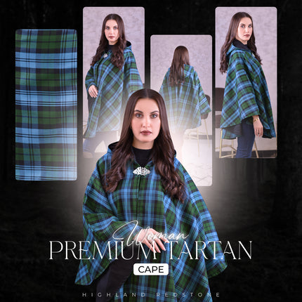 Women’s Cape in Ancient Campbell Tartan