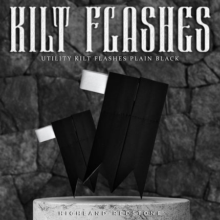 Utility Kilt Flashes | Plain Black