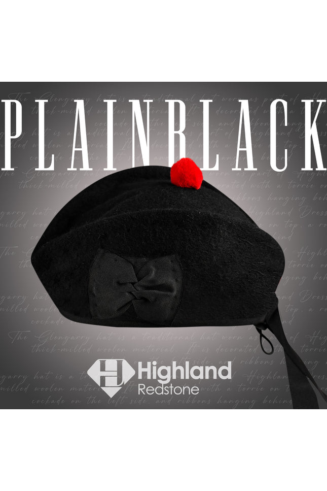 Glengarry Hat | Plain Black