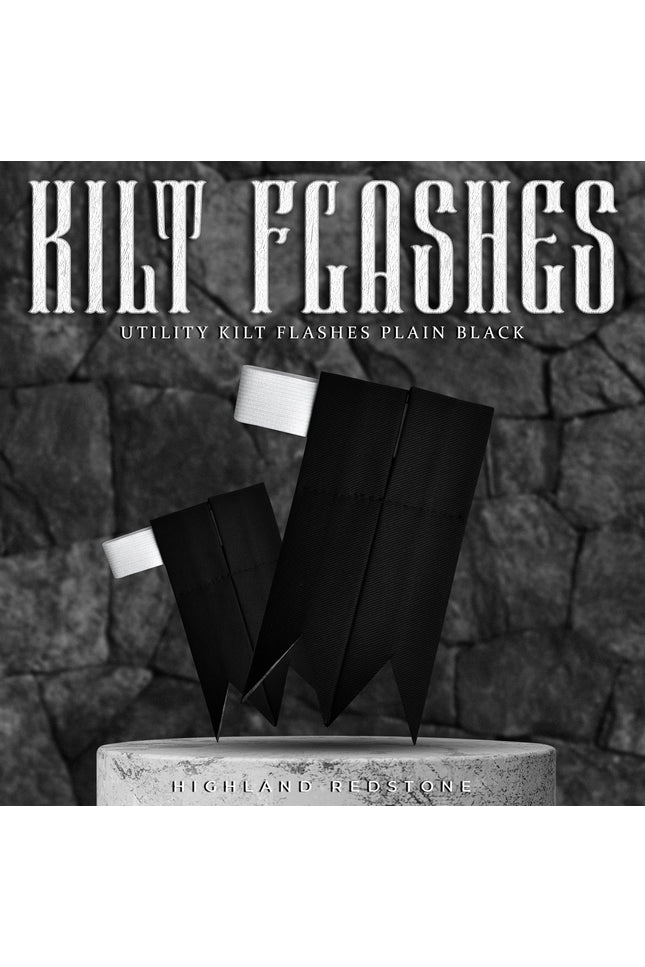 Utility Kilt Flashes | Plain Black