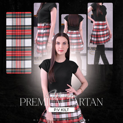 Woman Plaid Kilt - Dress Stewart Tartan Kilt - Premium Quality & Timeless Style