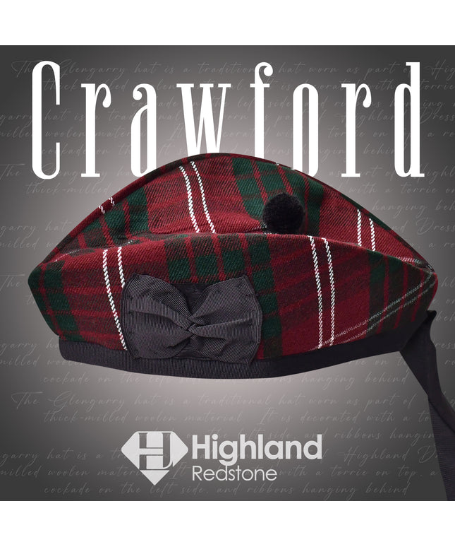 Crawford Glengarry Hat - Highland Redstone