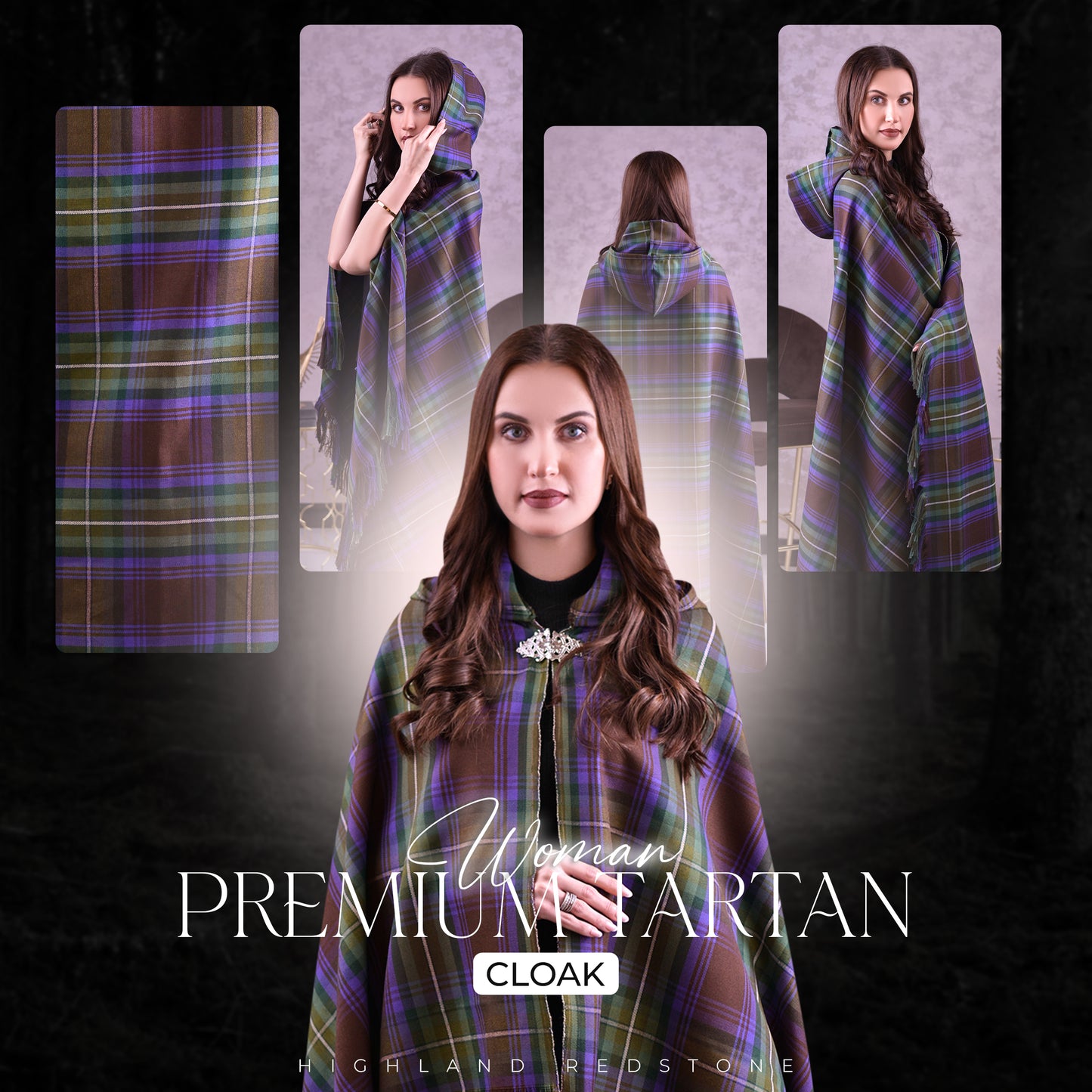 Women Tartan Cloak - Isle of Skye