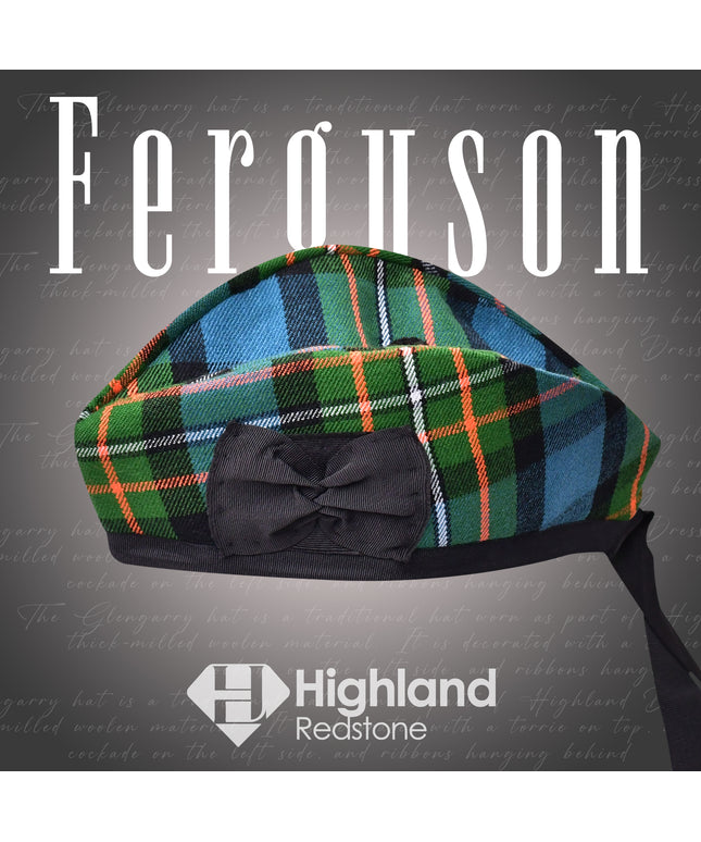 Ferguson Glengarry cap - Premium Scottish Glengarry cap with traditional toorie