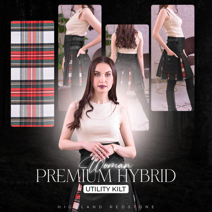 Women's Hybrid Utility Kilt in Dress Stewart Tartan