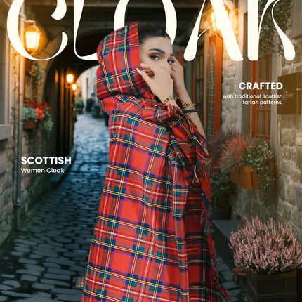 Women Tartan Cloak - Royal Stewart