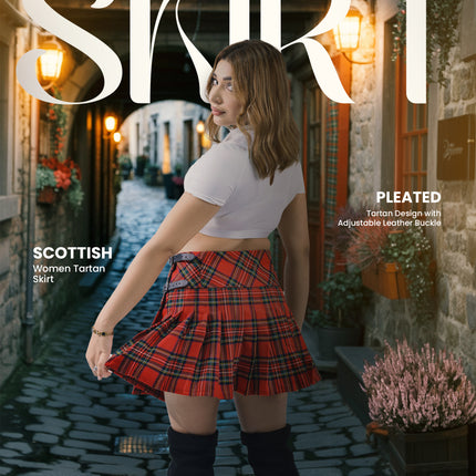 Women's Tartan Billie Skirt| Royal Stewart