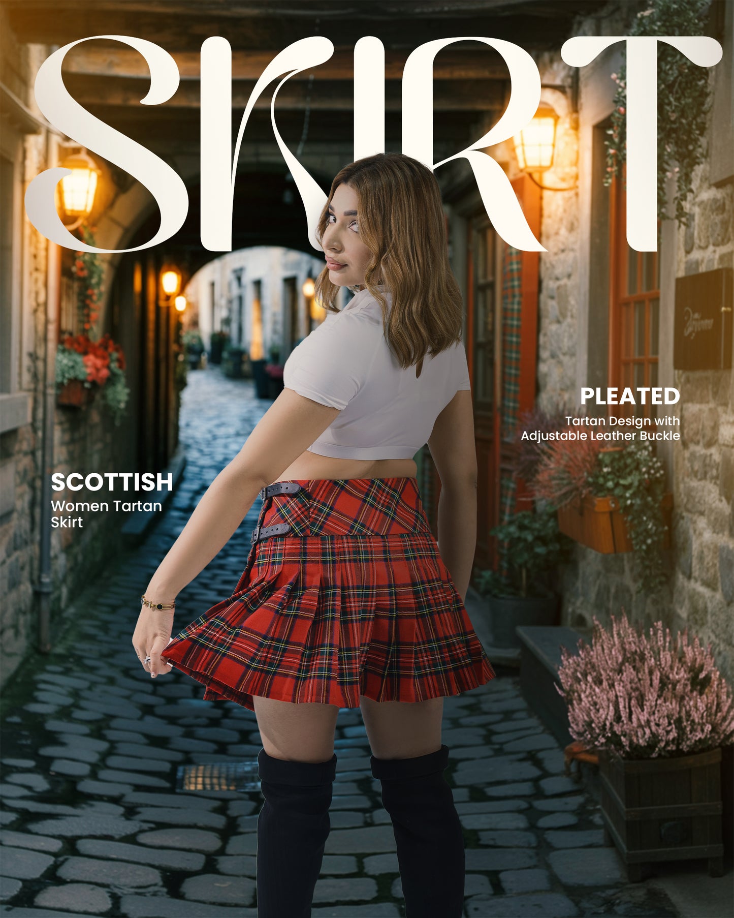 Women's Tartan Billie Skirt| Royal Stewart