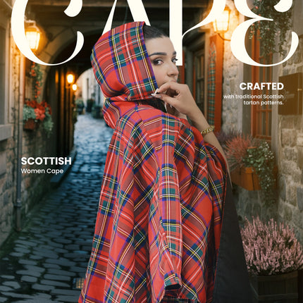 Women Tartan Cape - Royal Stewart
