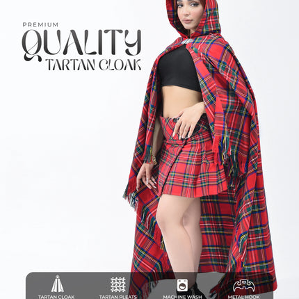 Women Tartan Cloak - Royal Stewart