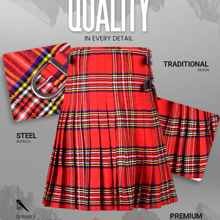 Acrylic Kilt | 16oz  Royal Stewart Tartan Kilt