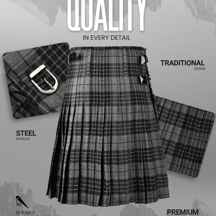 Acrylic Kilt | 16oz Gray Watch Tartan Kilt