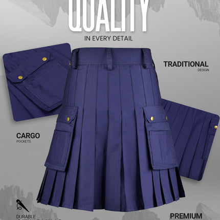 Phantom Modern Utility Kilt | Blue