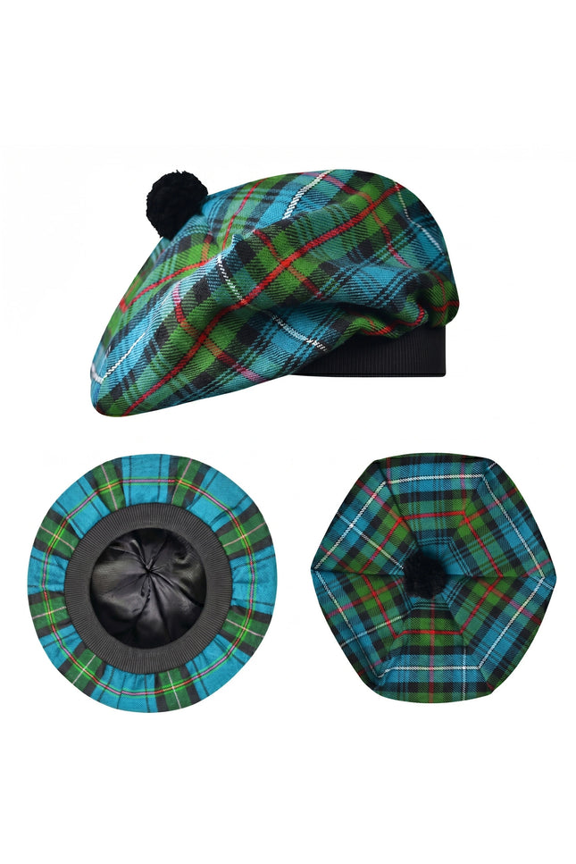 Tam O'Shanter Hat with Pompom | Robertson Hunting Tartan