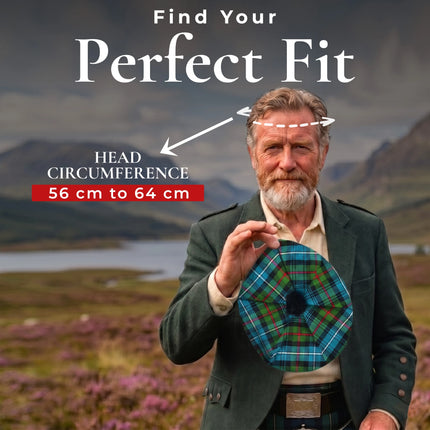 Tam O'Shanter Hat with Pompom | Robertson Hunting Tartan