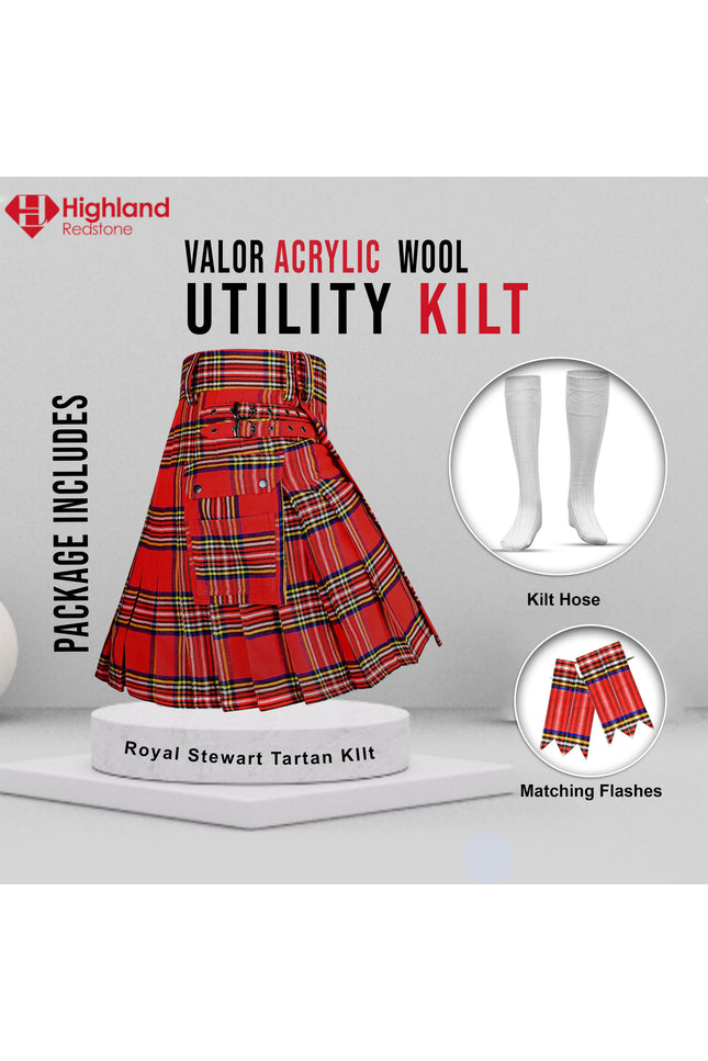 Valor Acrylic Kilt Bundle Lite | Royal Stewart
