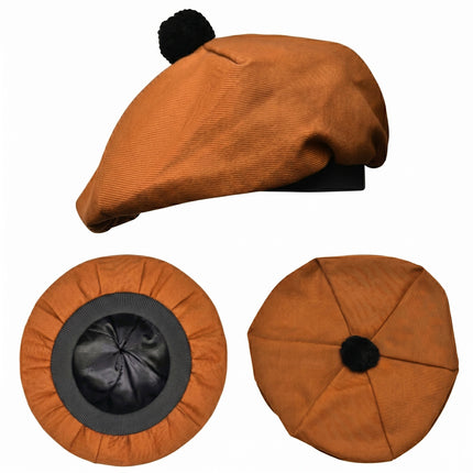 Tam O'Shanter Hat with Pompom | Saffron