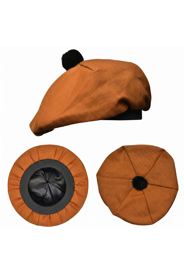 Tam O'Shanter Hat with Pompom | Saffron (Discontinued)
