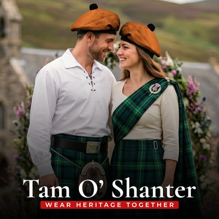 Tam O'Shanter Hat with Pompom | Saffron