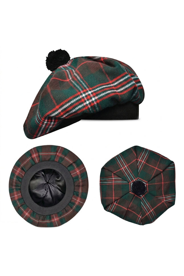 Tam O'Shanter Hat with Pompom | Scott Brown Tartan