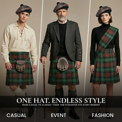 Tam O'Shanter Hat with Pompom | Scott Brown Tartan (Discontinued)