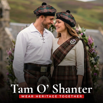 Tam O'Shanter Hat with Pompom | Scott Brown Tartan