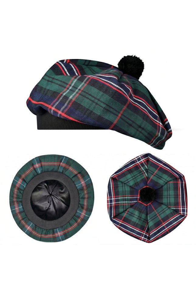 Tam O'Shanter Hat with Pompom | Scottish National Tartan