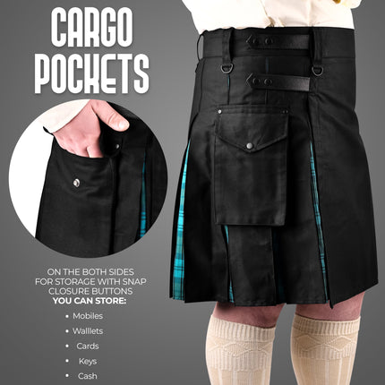 Ancient Campbell Hybrid Utility Kilt for Men  - Traditional Style with Modern Functionality