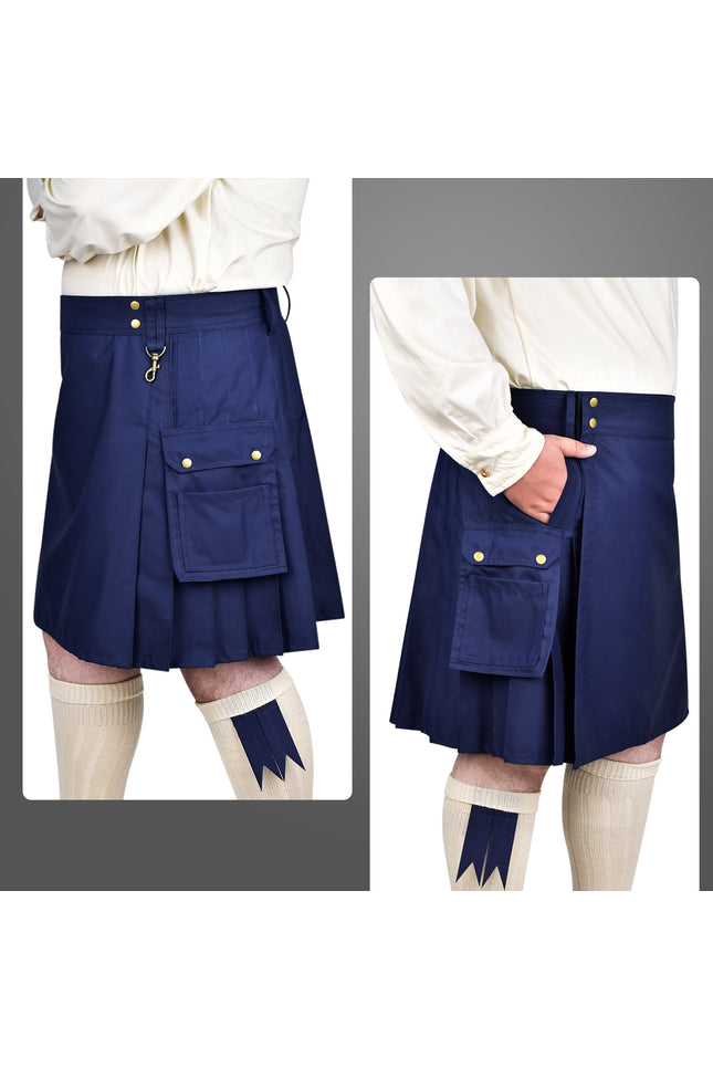 Phantom Modern Utility Kilt - Blue | Big & Tall
