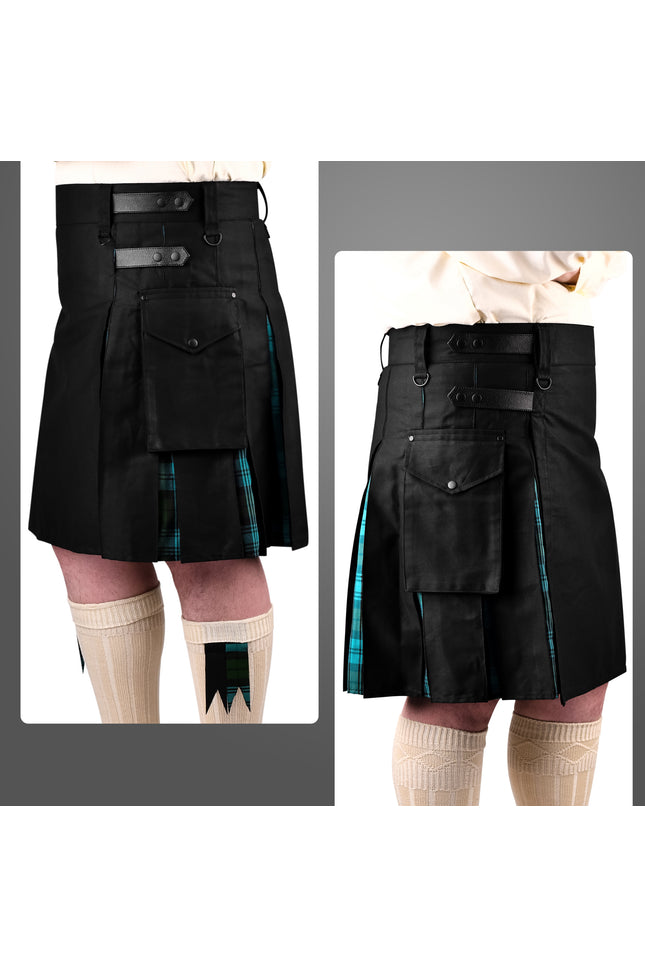Ancient Campbell Hybrid Utility Kilt for Men  - Traditional Style with Modern Functionality