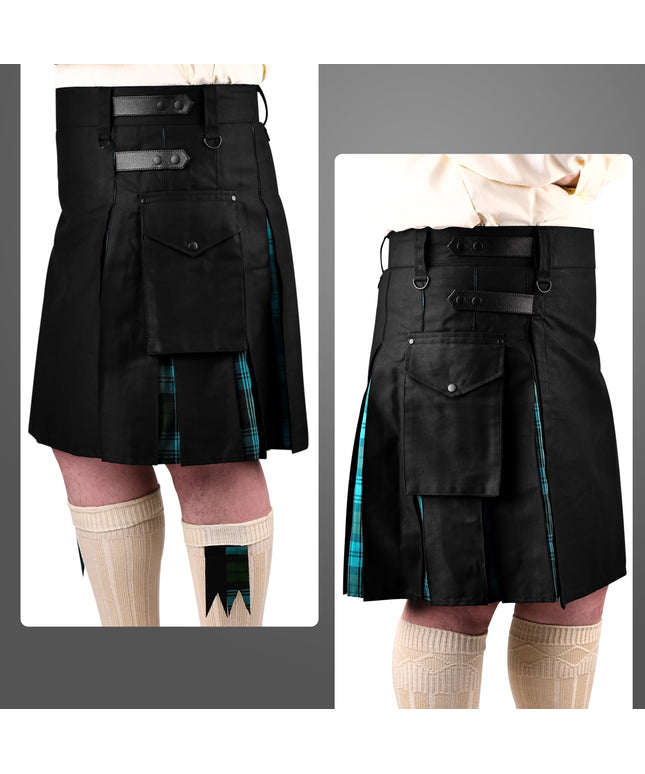 Ancient Campbell Hybrid Utility Kilt for Men  - Traditional Style with Modern Functionality