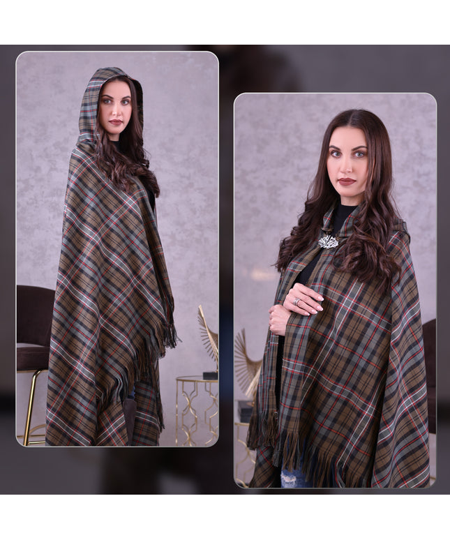 Women Tartan Cloak - Scottish National Weathered