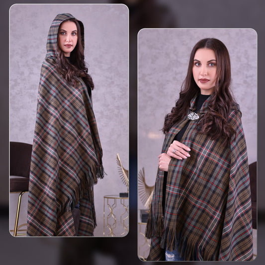 Women Tartan Cloak - Scottish Heritage Weathered