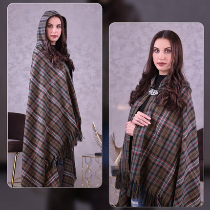 Women Tartan Cloak (Scottish National Weathered)