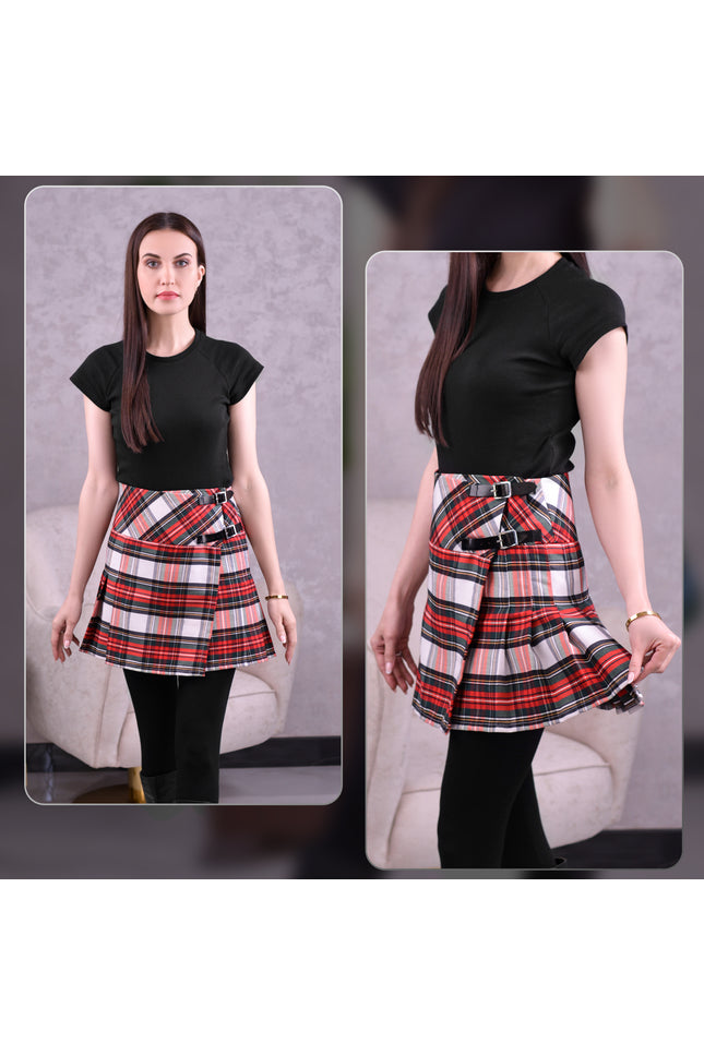 Women's Tartan Billie Skirt in Dress Stewart Tartan