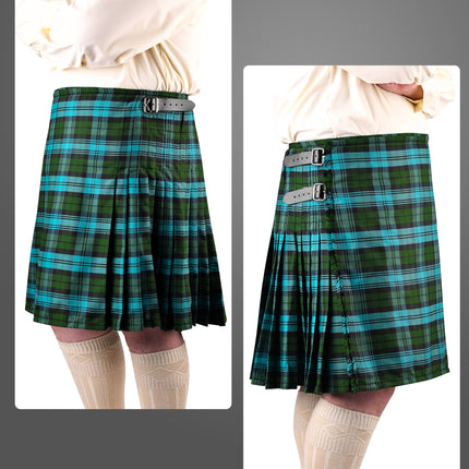 Kilt for Men I Ancient Campbell Tartan Kilt Polyviscose 8 Yard Traditional Men Kilt