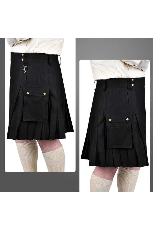 Phantom Modern Utility Kilt | Black