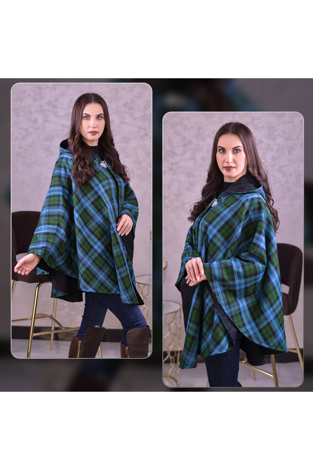 Women’s Cape in Ancient Campbell Tartan