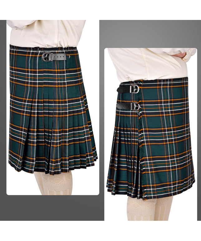 Kilt for Men I Irish Heritage Tartan Kilt Polyviscose 8 Yard Traditional Men Kilt