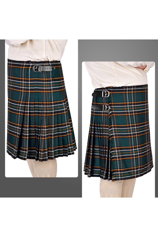 Kilt for Men I Irish Heritage Tartan Kilt Polyviscose 8 Yard Traditional Men Kilt