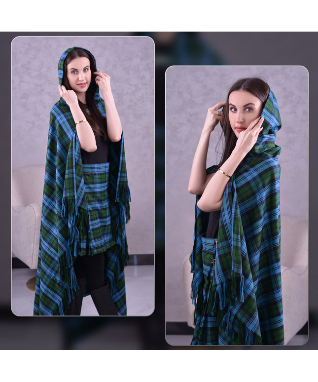 Women Tartan Cloak - Ancient Campbell