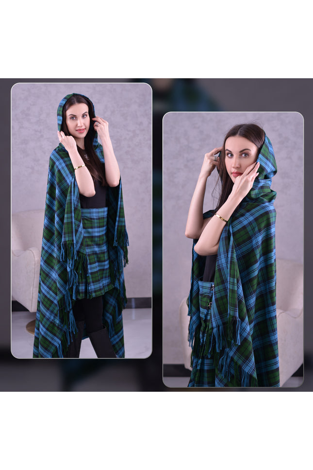 Women Tartan Cloak - Ancient Campbell