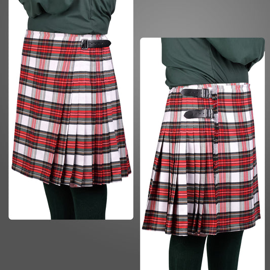 Kilt for Men I Dress Stewart Tartan Kilt Polyviscose 8 Yard Traditional Men Kilt