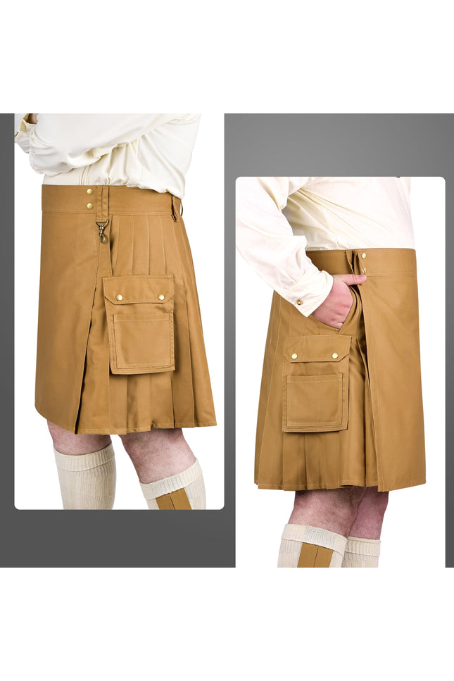 Phantom Modern Utility Kilt - Khaki | Big & Tall