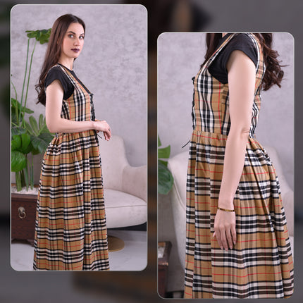 Women's Scottish Highland Dress – Long Tartan Dress | Camel Thomson