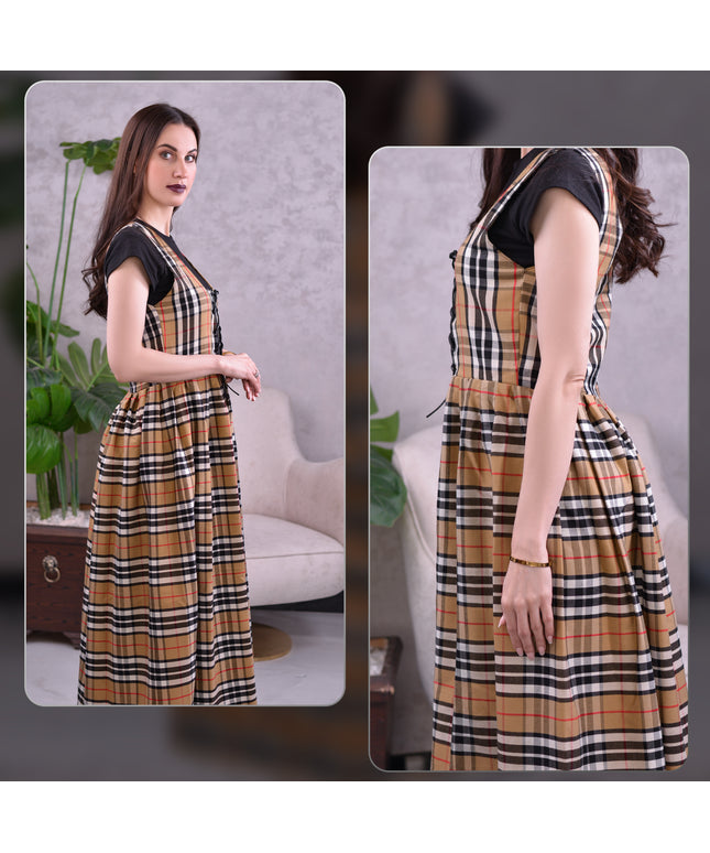 Women's Scottish Highland Dress – Long Tartan Dress | Camel Thomson