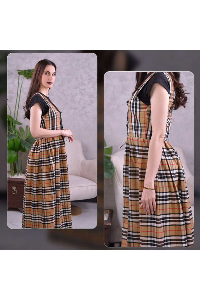 Women's Scottish Highland Dress - Long Tartan Dress | Camel Thomson