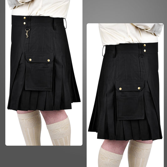 Phantom Modern Black Utility Kilt